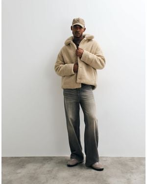 ASOS Oversize-borg-coach-jacke - Natur