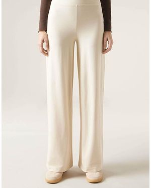 Calzedonia Milano Knit Palazzo Trousers - Natural