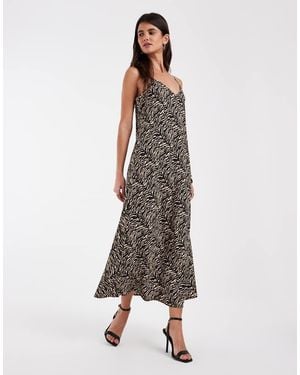 Gap Midi Slip Dress - Natural