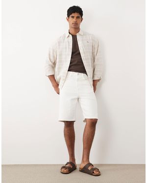 Blend – locker geschnittene jeansshorts - Weiß