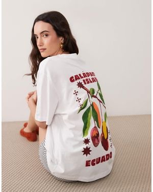 ASOS Oversized T-shirt With Galápagos Islands Graphic - Multicolour