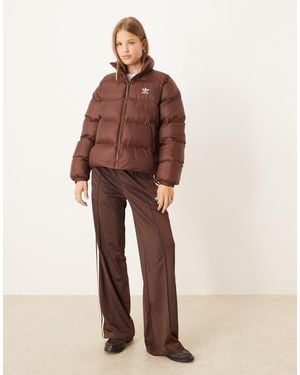 adidas Originals Adicolor Short Puffer Jacket - Brown