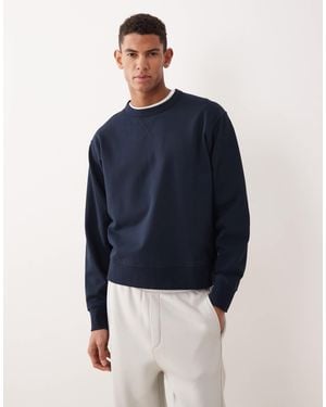 SELECTED Sweat aspect vintage - Bleu