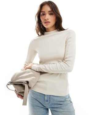 G-Star Slim Ribbed Long Sleeve T-Shirt - White