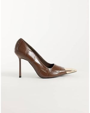 Public Desire Rotate Heeled Court Shoes - Brown