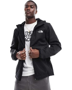 The North Face Chaqueta Negra Con Capucha De Softshell Quest De -Negro