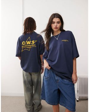 Collusion Unisex – kastiges t-shirt - Blau
