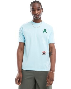 Aape By A Bathing Ape Aape By A Bathing Ape Printed Logo T-shirt - Blue