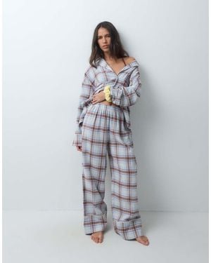 ASOS Long Sleeve Woven Pyjama Set - White