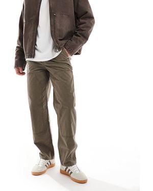 River Island – locker geschnittene workwear-hose - Braun