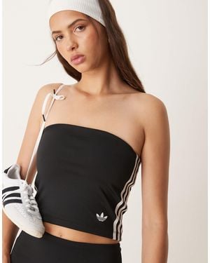 adidas Originals Adicolor 3 Stripe Bandeau Top - Black