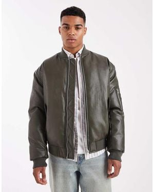ASOS Oversized Bomber Jacket - Grey