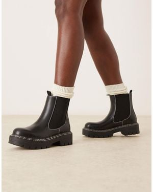Glamorous Chunky Ankle Boots - Black