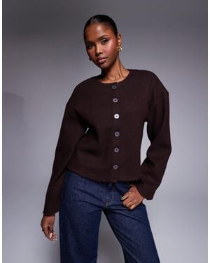 River Island Cozy Button Through Cardigan - Blue