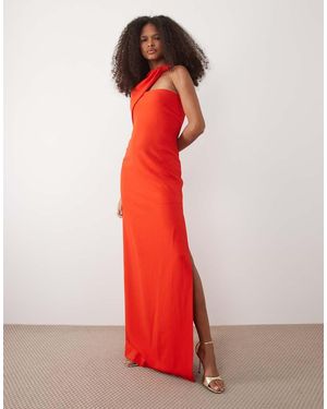 Mango Capsule Asymmetric Maxi Dress - Red