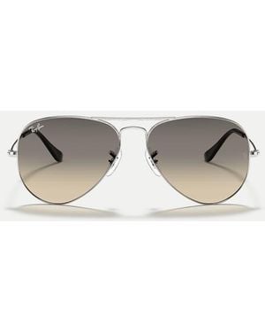 Ray-Ban Occhiali Da Sole Aviator Con Lenti Sfumate Grigie - Metallizzato