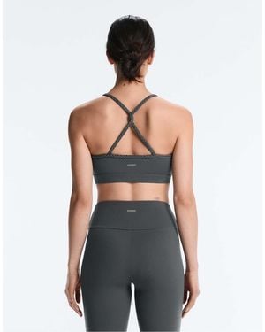 Oysho Comfortlux Medium Support Braided Sports Bra - Grey