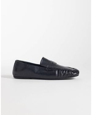 ASOS – micha – hochwertige, weiche loafer aus leder - Blau