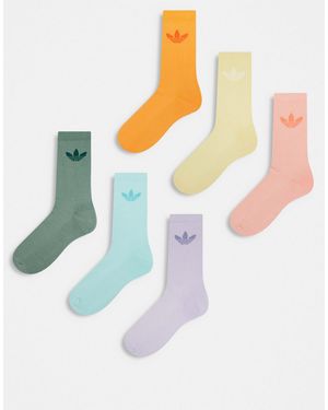 adidas Originals – 6er-pack crew-socken - Weiß