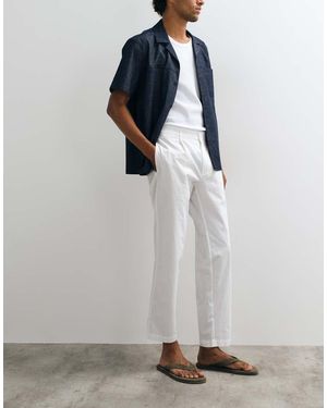 Mango Pantaloni Dritti Bianchi - Bianco