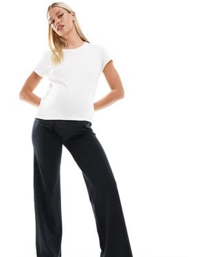 4505 Maternity Icon High Waist Wide Leg Dance Pant - Blue