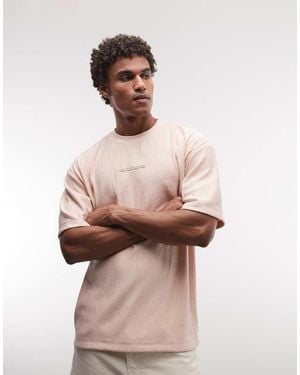 ASOS Heavyweight Oversized T-Shirt Co-Ord With Front Graphic - Pink