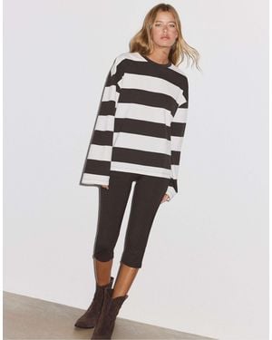 Stradivarius Boxy langarm-t-shirt - Braun