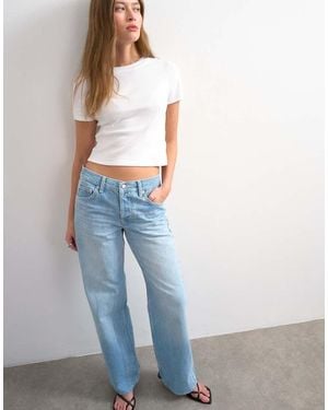 TOPSHOP Ember Low Rise Relaxed Straight Jean - Blue