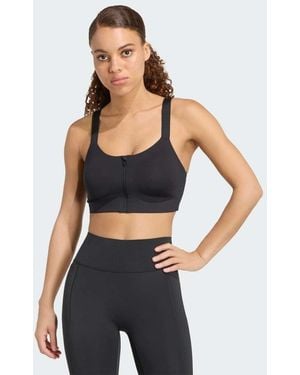 adidas Originals Optimé High Support Zip Bra - Blue
