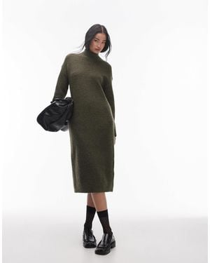 SELECTED Roll-Neck Knitted Dress - White