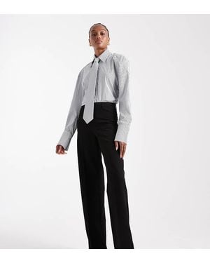Vero Moda Straight Smart Trouser With Crease Front - White