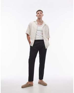 TOPMAN Linen Blend Taper - White