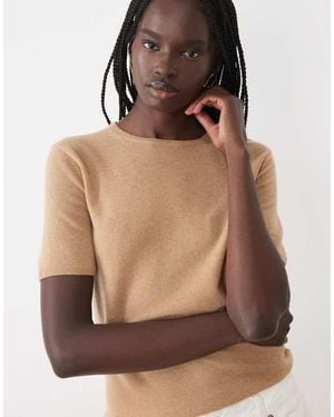 ARKET Top Slim A Maniche Corte - Marrone