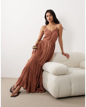 Iisla & Bird – halbtransparentes maxikleid - Braun
