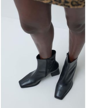 Vagabond Shoemakers Hedda Leather Heeled Ankle Boots - Black