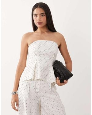 Y.A.S Tailored Bandeau Top Co-ord - White