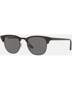 Ray-Ban Clubmaster Classic Square Polarised Sunglasses - Black