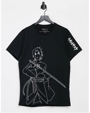 Bershka – Naruto – T-Shirt - Schwarz