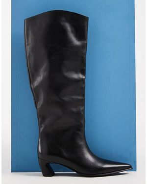 Vagabond Shoemakers Shoemakers Ilona Pointed Knee Boots With Curve Heel - Blue