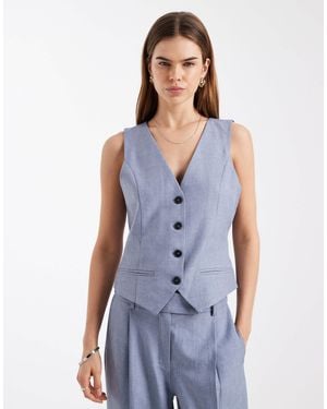 ONLY Fitted Waistcoat Co-ord - Blue