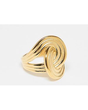Neck On The Line Gedraaide Statement Ring - Metallic