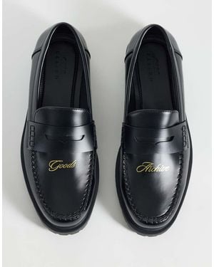 ASOS Mocassini Neri Con Scritta - Nero