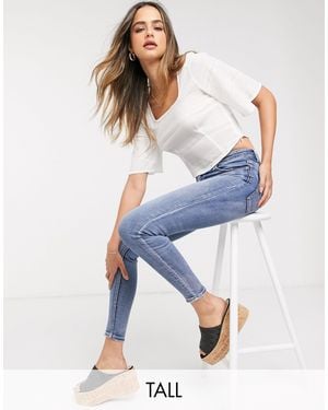 Stradivarius Tall Super High Waist Skinny Jeans - Blue