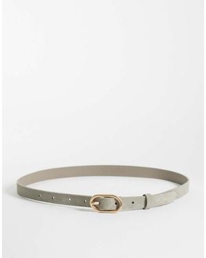 Calvin Klein Suede Buckle 20mm Belt - Grey