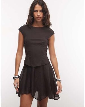 Monki Vestito Mini Strutturato - Nero