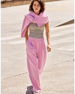 Pull&Bear Jogger mit weitem bein - Pink