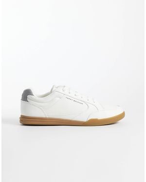 Tommy Hilfiger Low Pro Cupsole Leather Sneakers - White