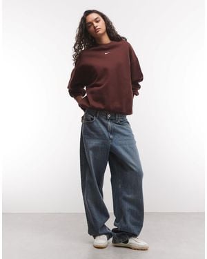 Nike Studio fleece mittelgewichtiger oversize-sweatshirt - Blau