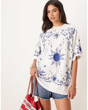 ASOS Oversized T-shirt With Embroidery - White