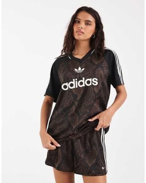 adidas Originals Satin Football Jersey - Black